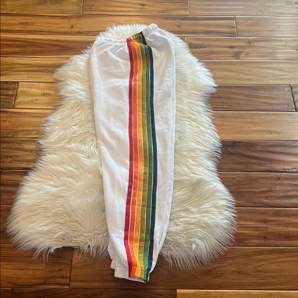 White Aviator Nation Sweatpants Nwot Sz Xs